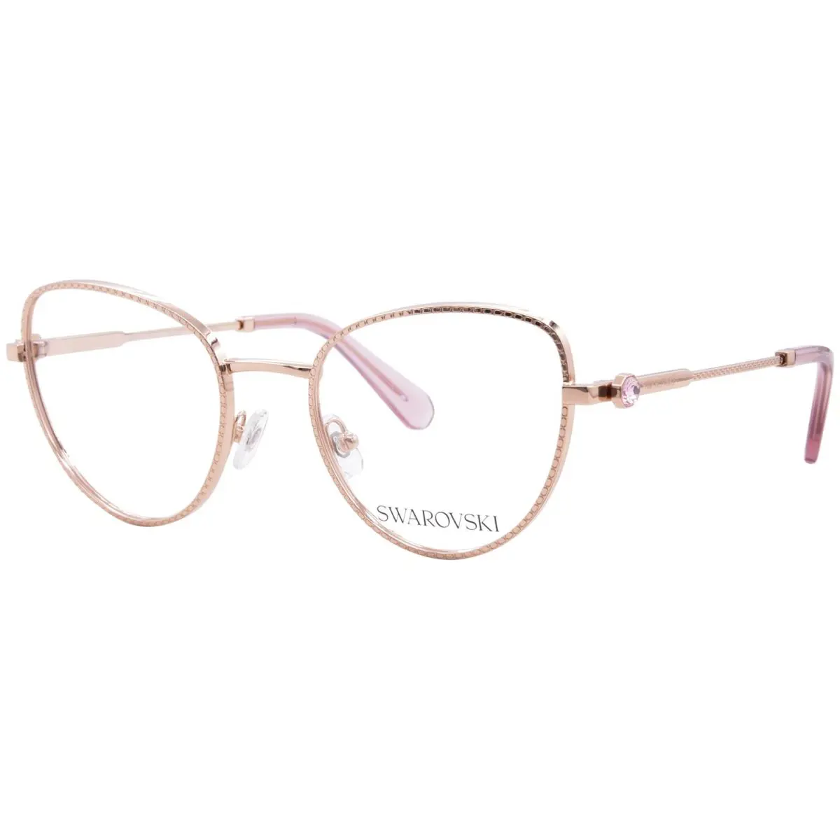 Swarovski SK1022 4004 Eyeglasses Frame Women`s Gold Full Rim Cat Eye 54mm