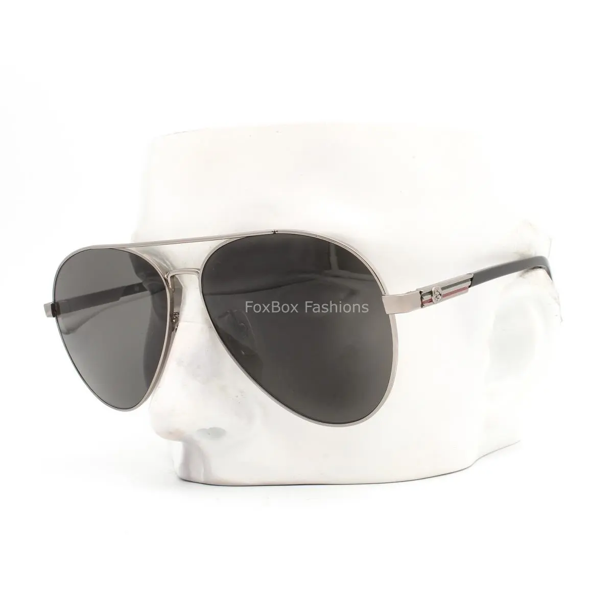 Gucci Aviator Sunglasses GG 1288SA 001 Shiny Gunmetal W/case - Alternative Fit