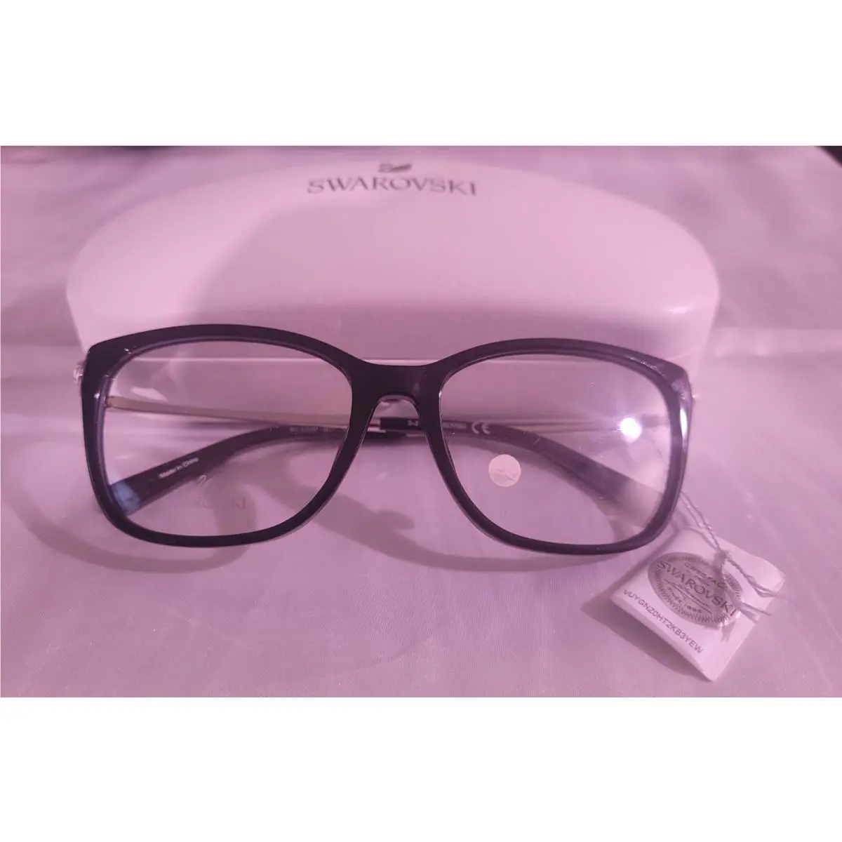 Swarovski SK5350 001 Black Silver Plastic Optical Eyeglasses Frame 53-16-135 RX