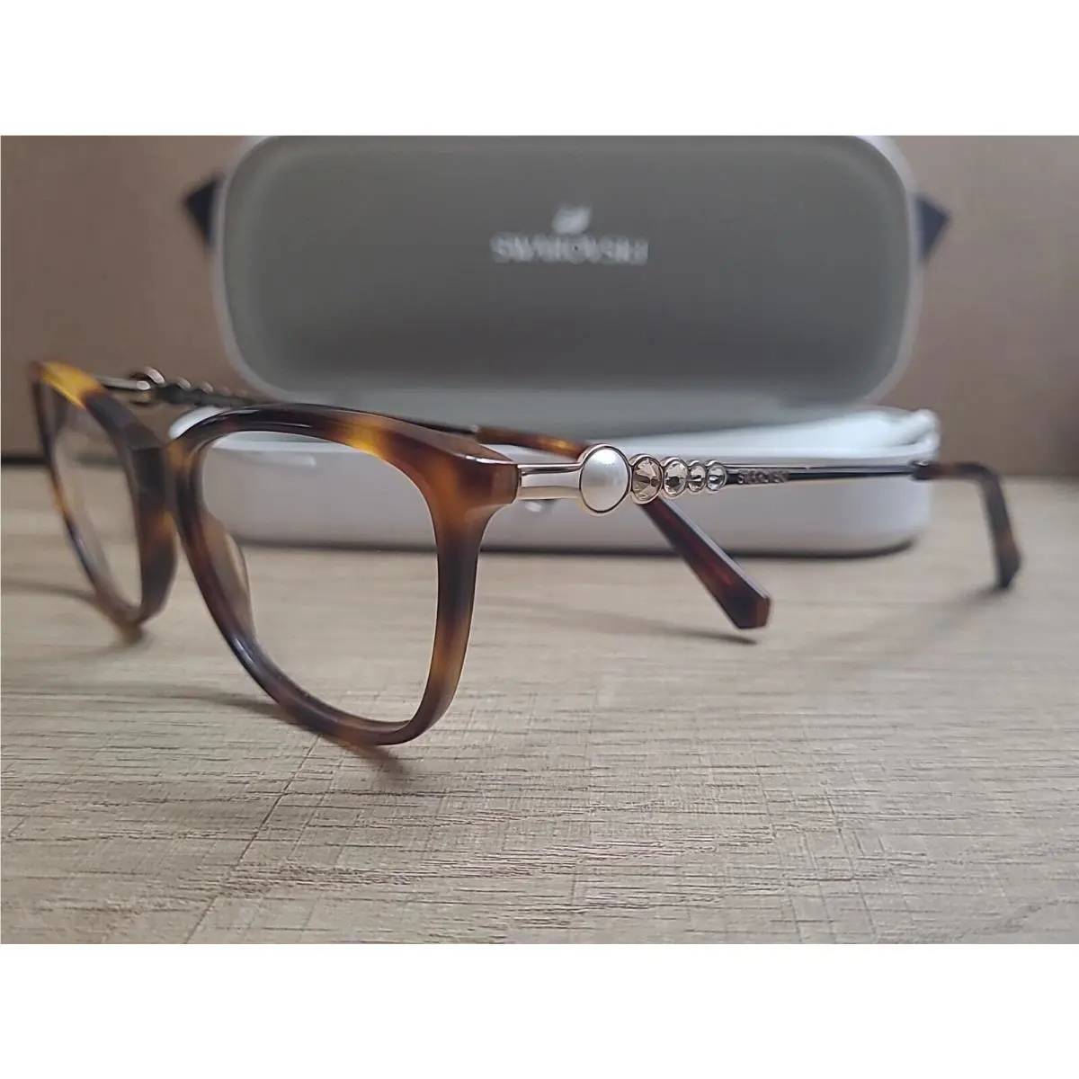 Swarovski SK5276 052 Tortoise Gold Cat Eye Eyeglasses Frames 54-16-140 RX