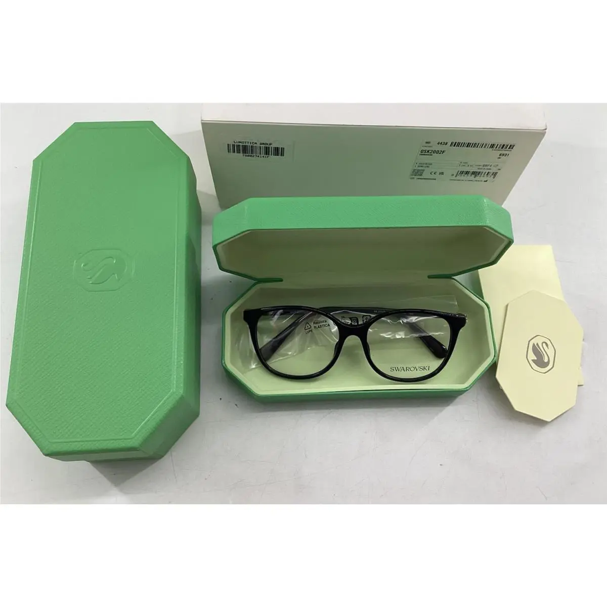Swarovski SK2002F 1001 Solid Black Demo Lens 54 mm Women`s Eyeglasses