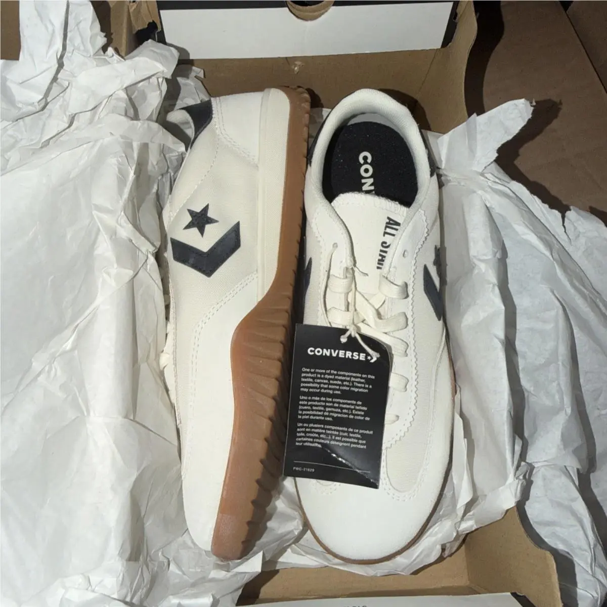 Run Star Trainer Men`s Sneakers Low Top Egret A08262C Sz 8 Men. W 9.5 by Converse