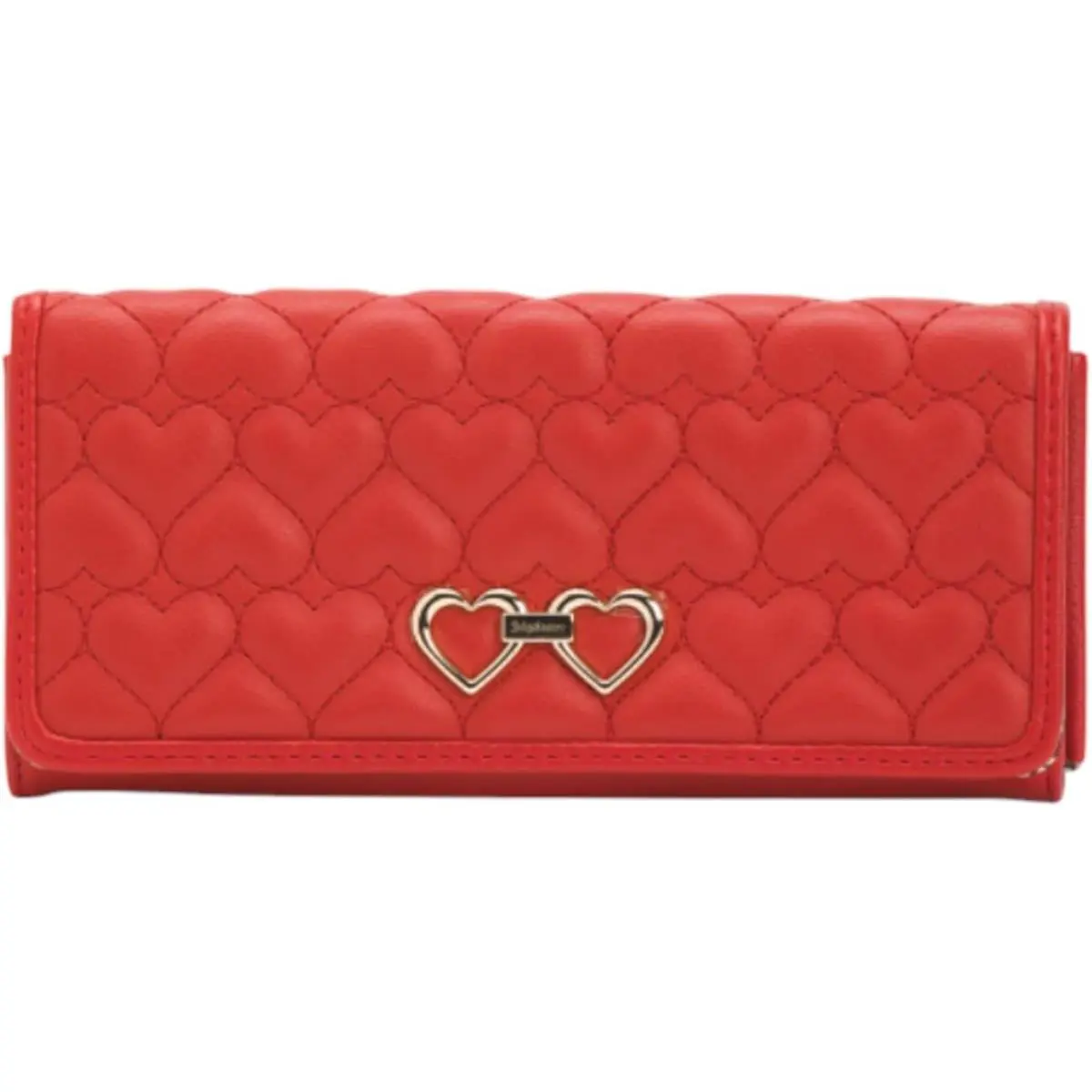 Juicy Couture Large Wallet Red Gold Heart Purse Bag Clutch Valintines Gift