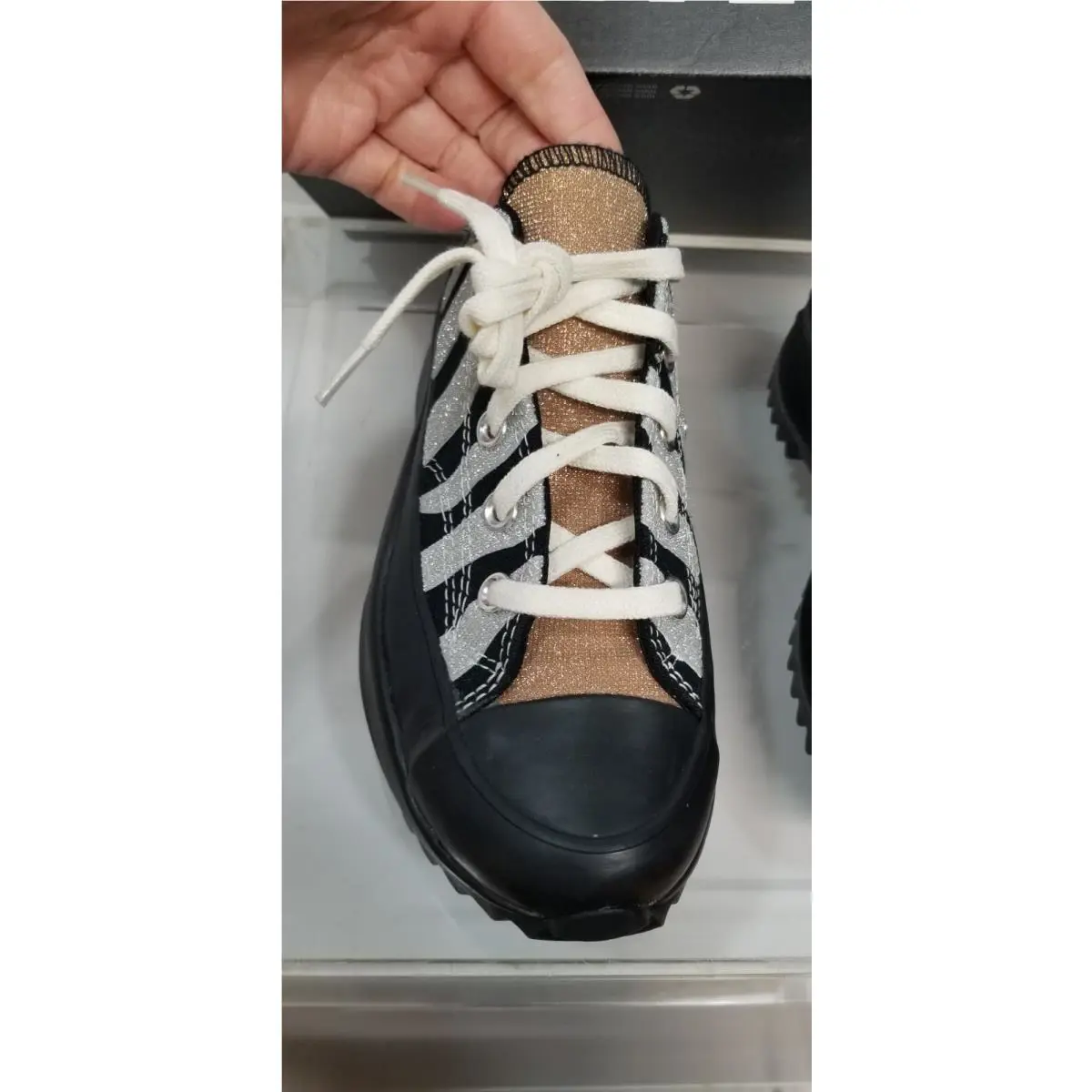 Converse shoes - Converse Run Star Hike - Run Star Hike - Black/Silver/Gold (UPC: 194433257565) 1