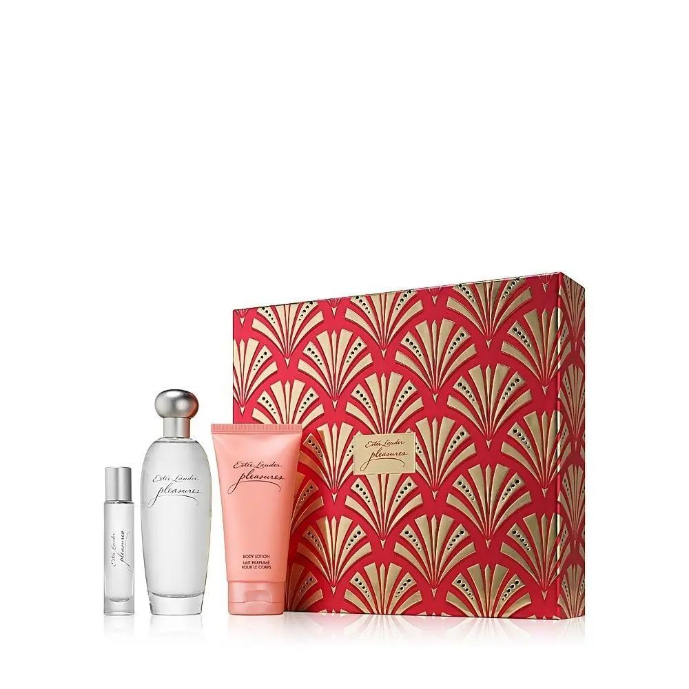 Estee Lauder 3-Pc. Pleasures Eau De Parfum Deluxe Perfume Body Lotion Gift Set