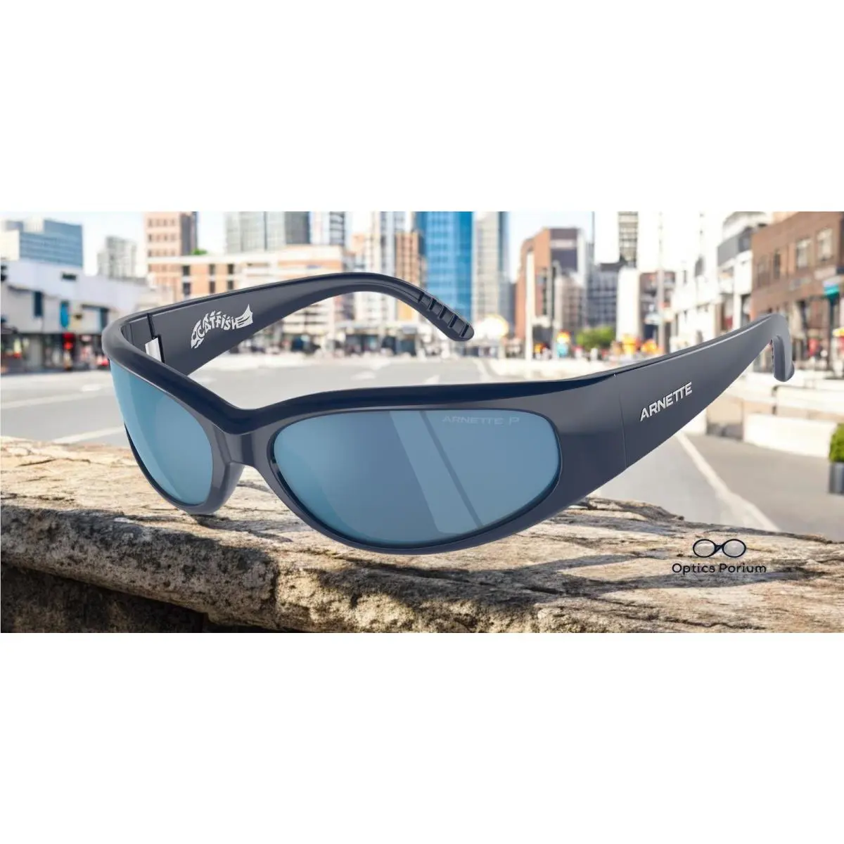 Arnette AN4302 275422 Catfish Blue Grey Mir Water Polarized 62 Men`s Sunglasses