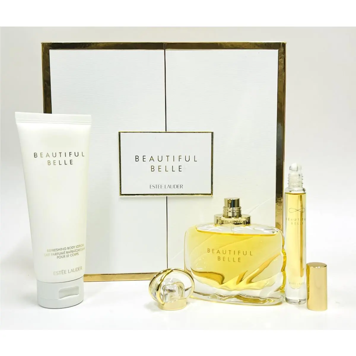 Estee Lauder Beautiful Belle Gift Set Belle Perfume 1.7 Oz+body Lotion 3.4oz