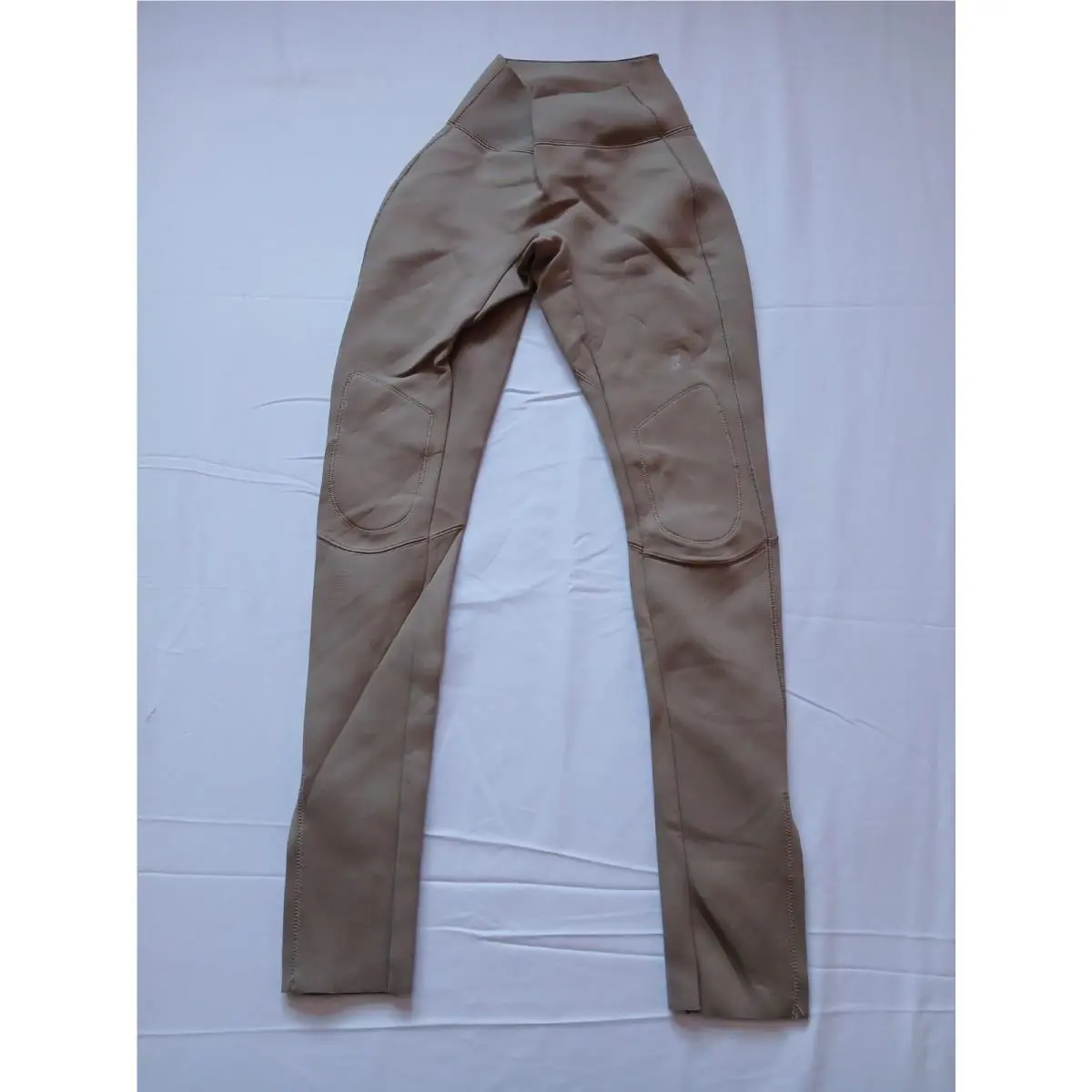 Skims Sports Swim Ankle Zip Mid Waist Long Pant Women Xxs Desert SW-PNT-0073 G77