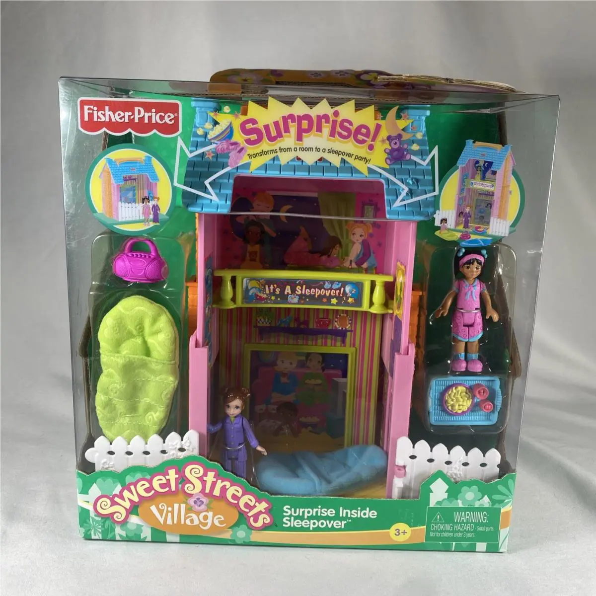 Fisher Price Sweet Streets Village Surprise Inside Sleepover Vintage 2005