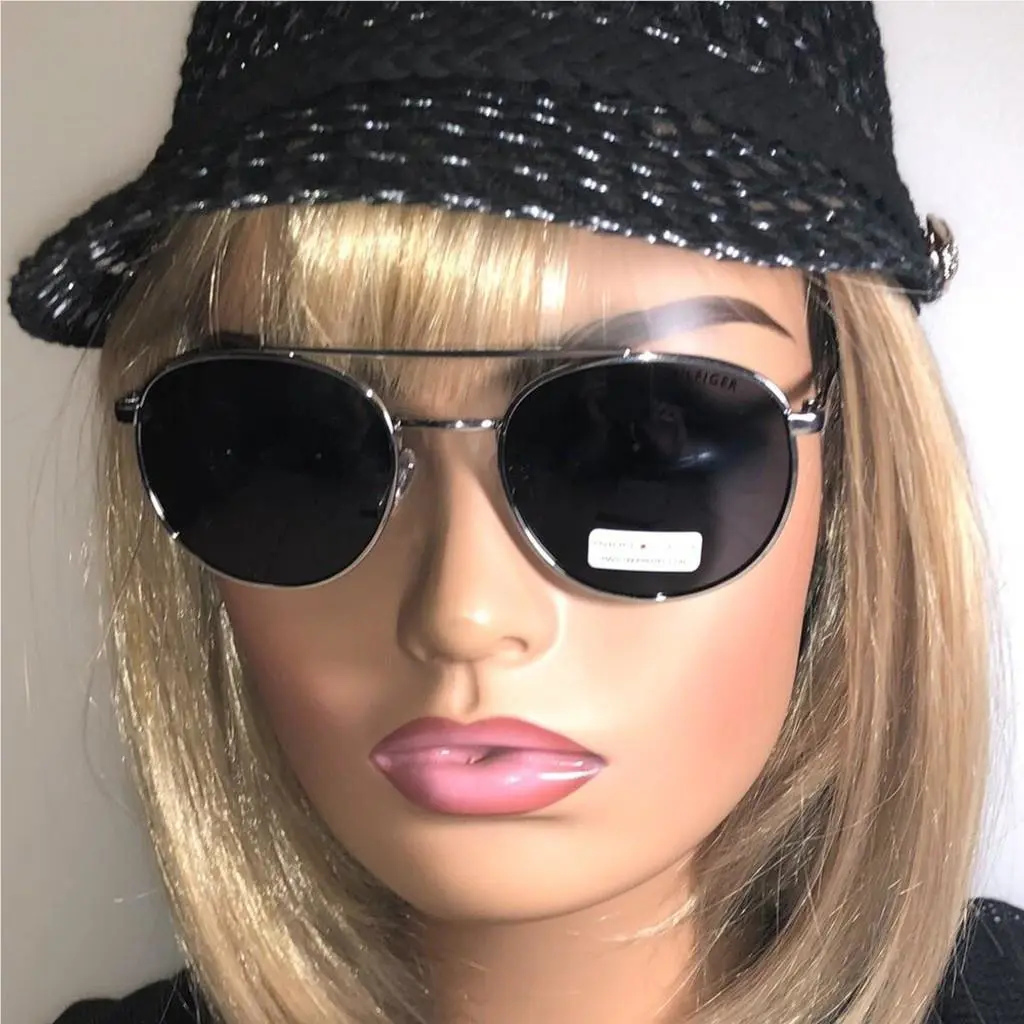 Tommy Hilfiger Silver Round Aviator Sunglasses