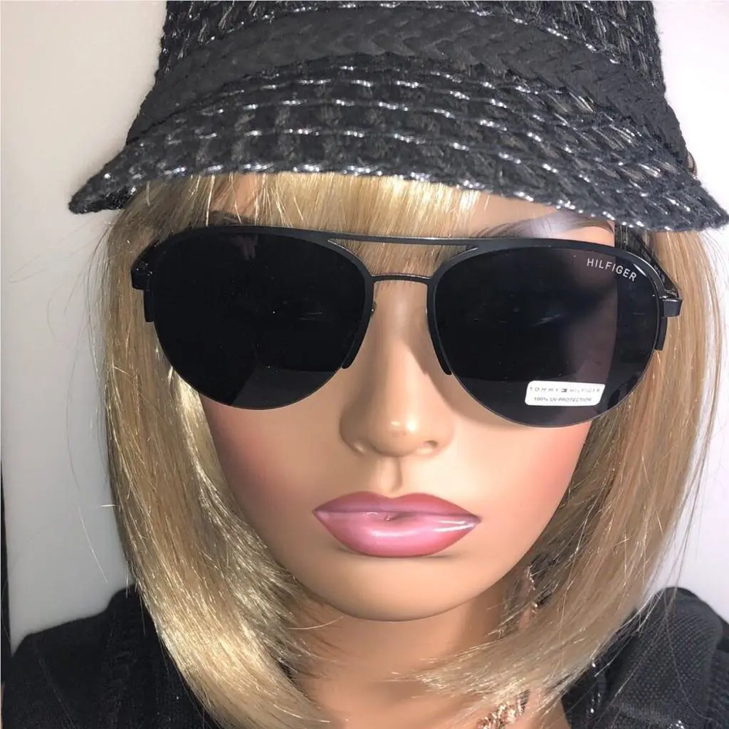 Tommy Hilfiger Black Aviator Sunglasses