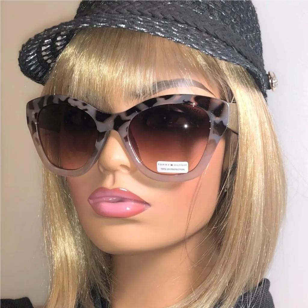 Tommy Hilfiger Cat-eye Gray Animal Print Sunglasses