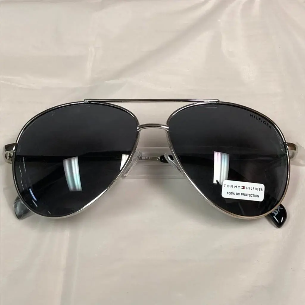 Tommy Hilfiger Silver Framed Aviator Sunglasses