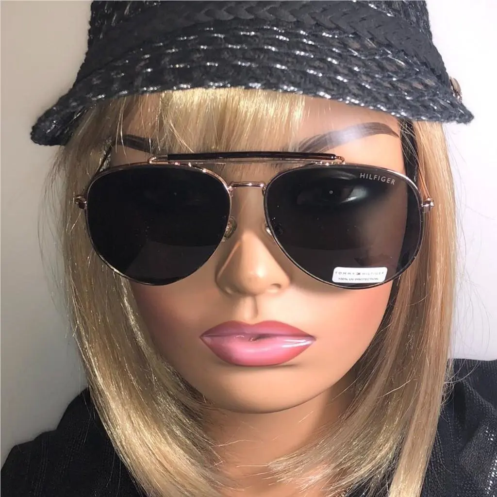 Tommy Hilfiger Gold Tortoiseshell Aviator Sunglasses