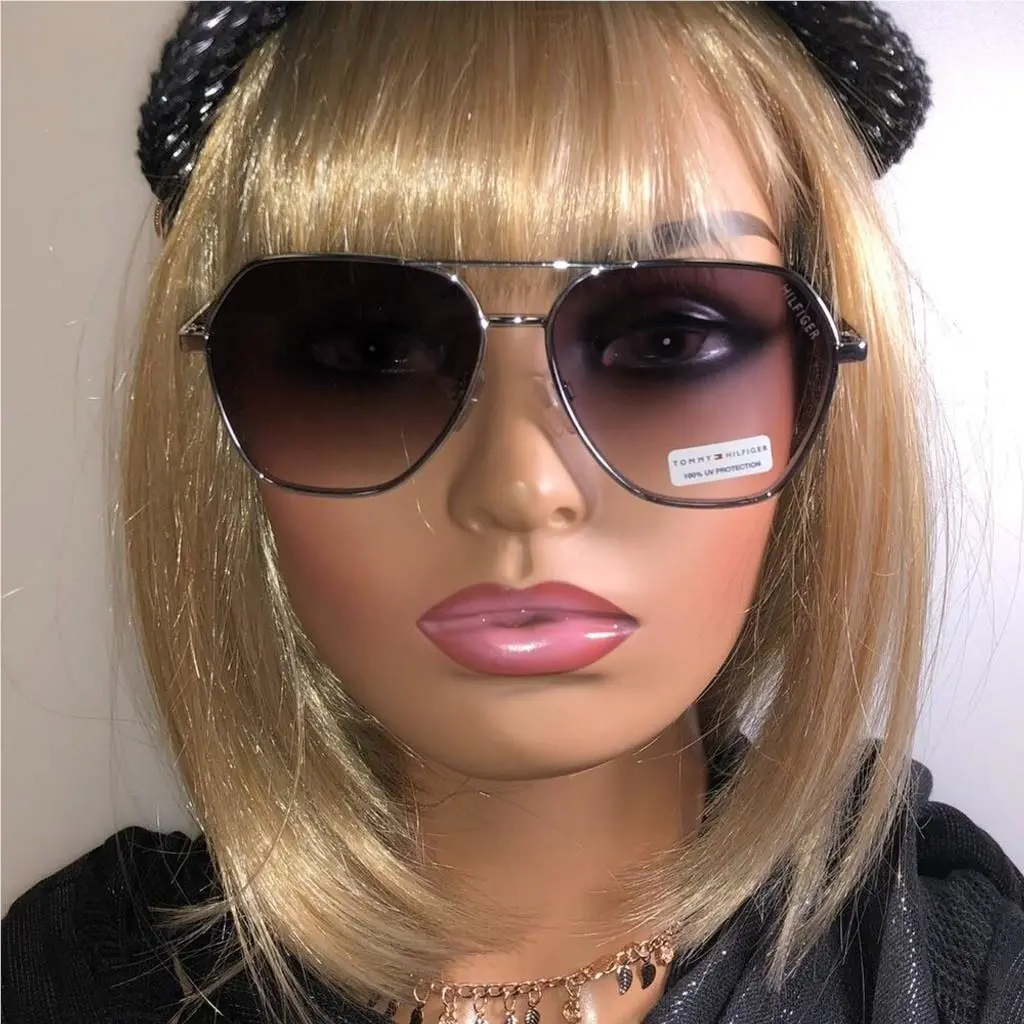 Tommy Hilfiger Gunmetal Black Aviator Sunglasses