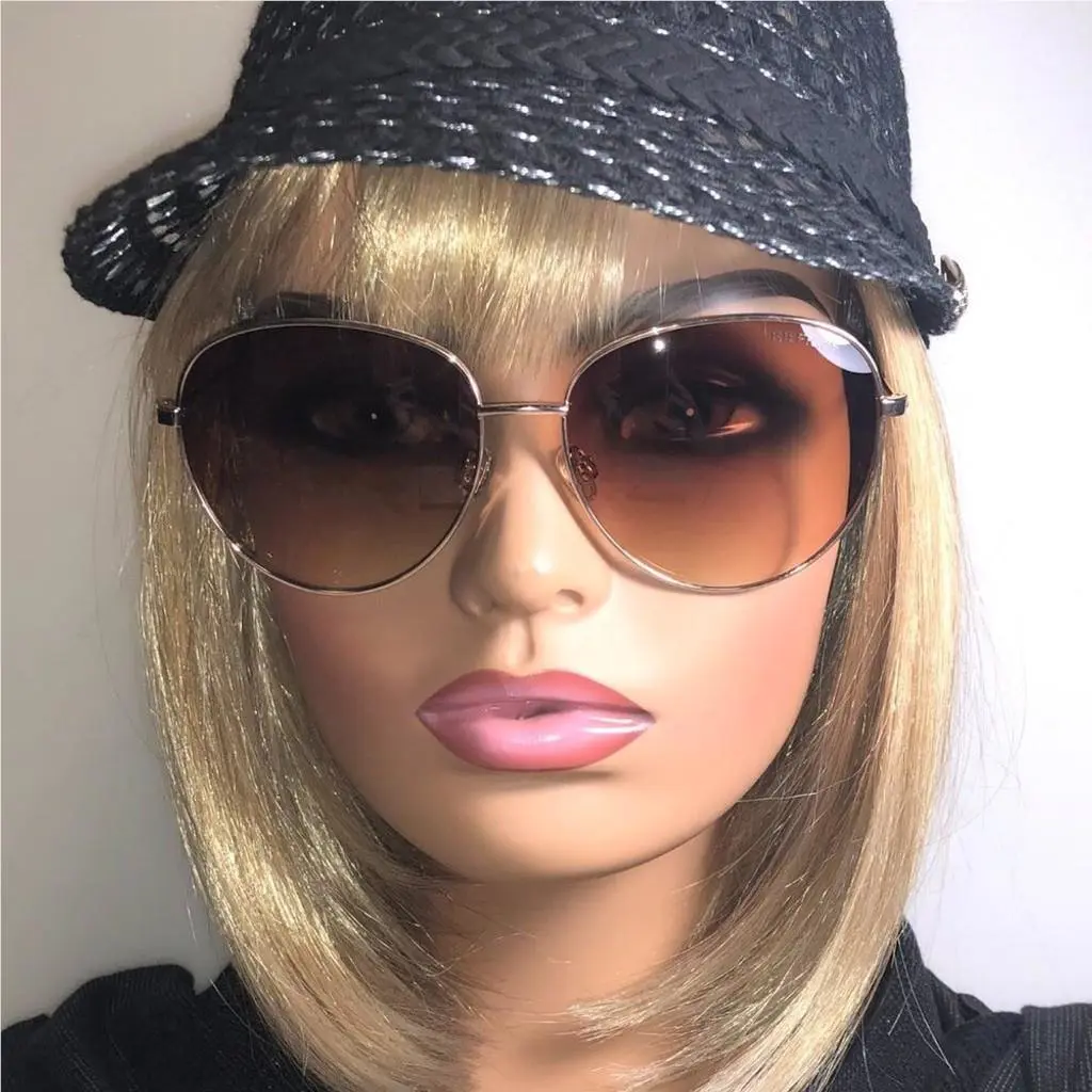 Tommy Hilfiger Gold Brown Oversized Sunglasses