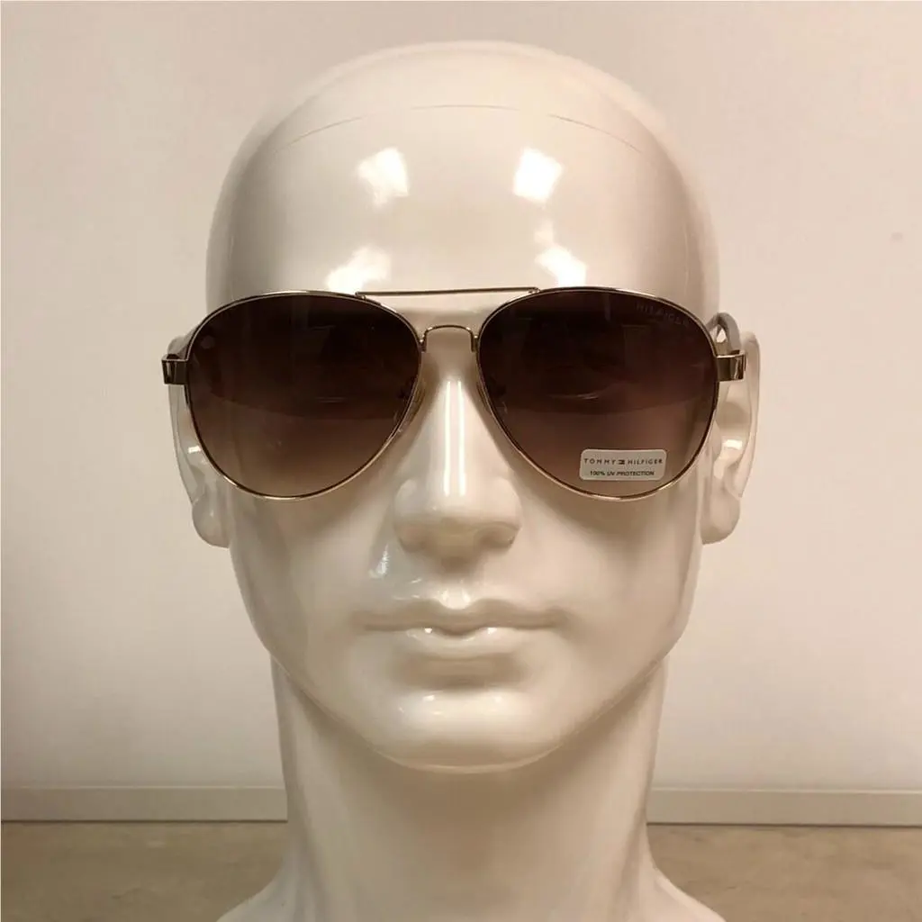 Tommy Hilfiger Gold Tortoiseshell Aviator Sunglasses