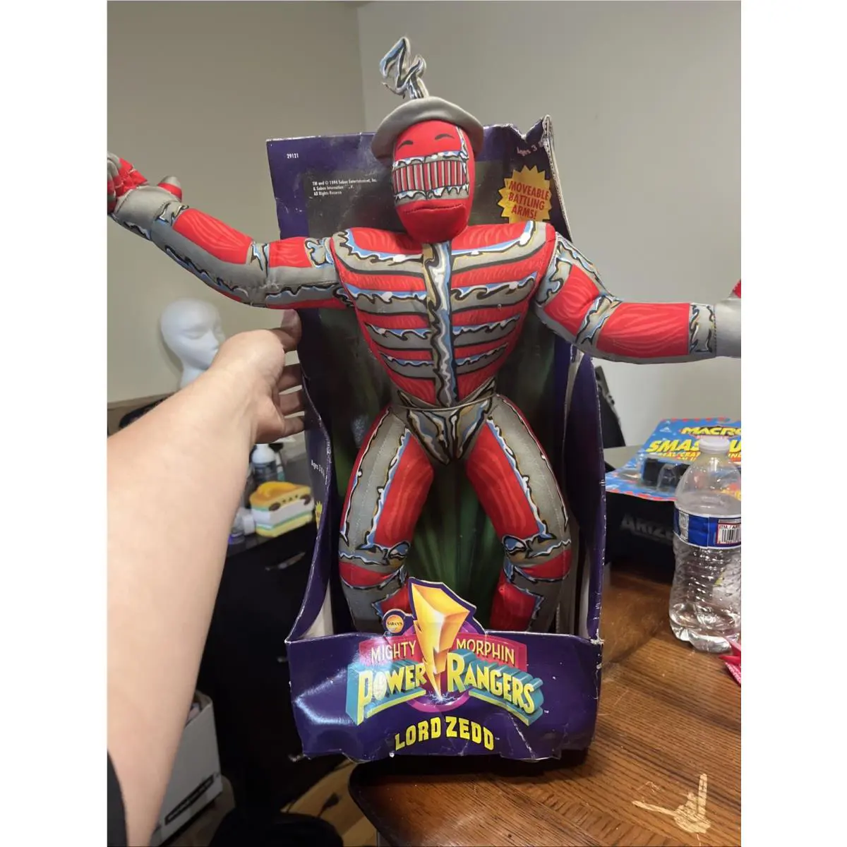 1994 Saban`s Mighty Morphin Power Rangers Giant Lord Zedd 19 Plush Water Damage