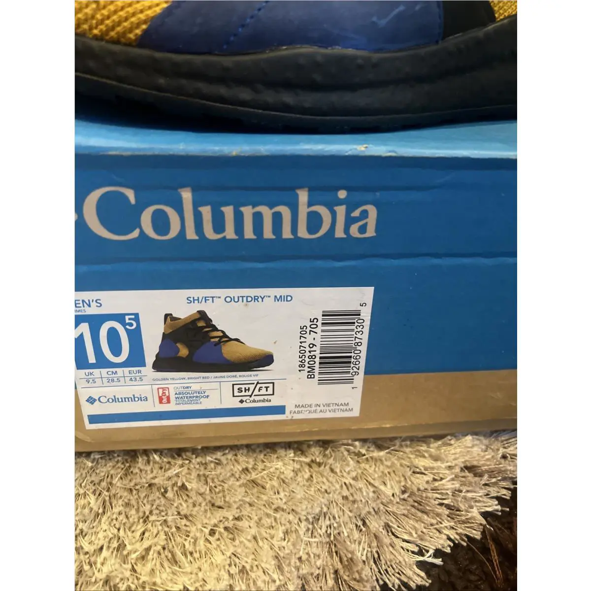 Columbia shoes - SH / FT Outdry - Outdry - BM0819705 - Golden Yellow /Blue/Red 2
