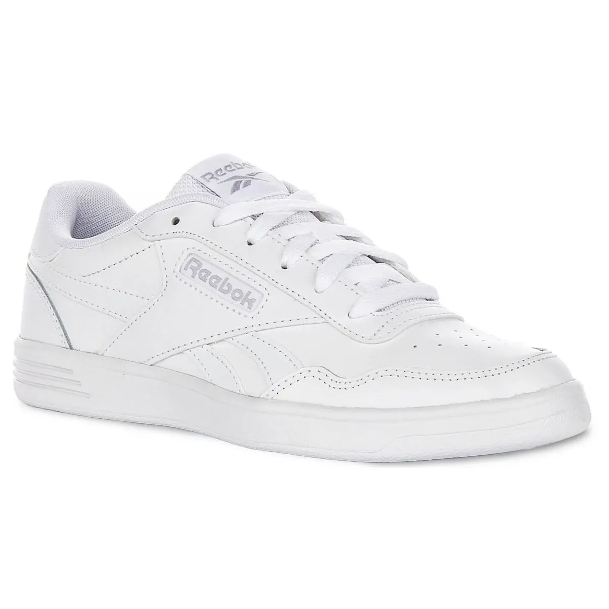 Reebok Court Low Cut Vintage Lace Up Leather Mens Sneaker In White US 8 -15 - White