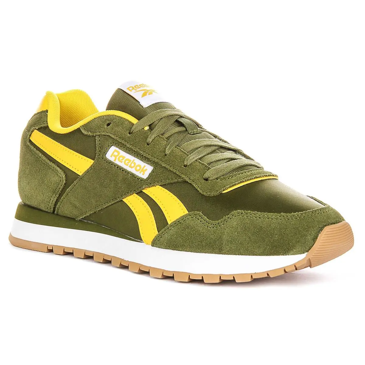 Reebok Glide Vibrant Instinct Pop Suede Nylon Mens Sneaker Green US 7 - 13 - Green Sued