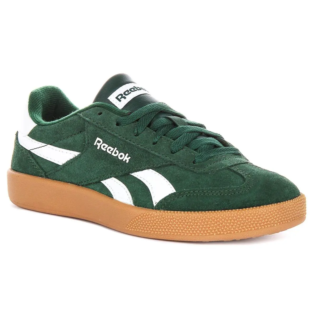 Reebok Smash Edge Low Cut Suede Lace Up Mens Sneaker White Green US 5 - 6 - White Green