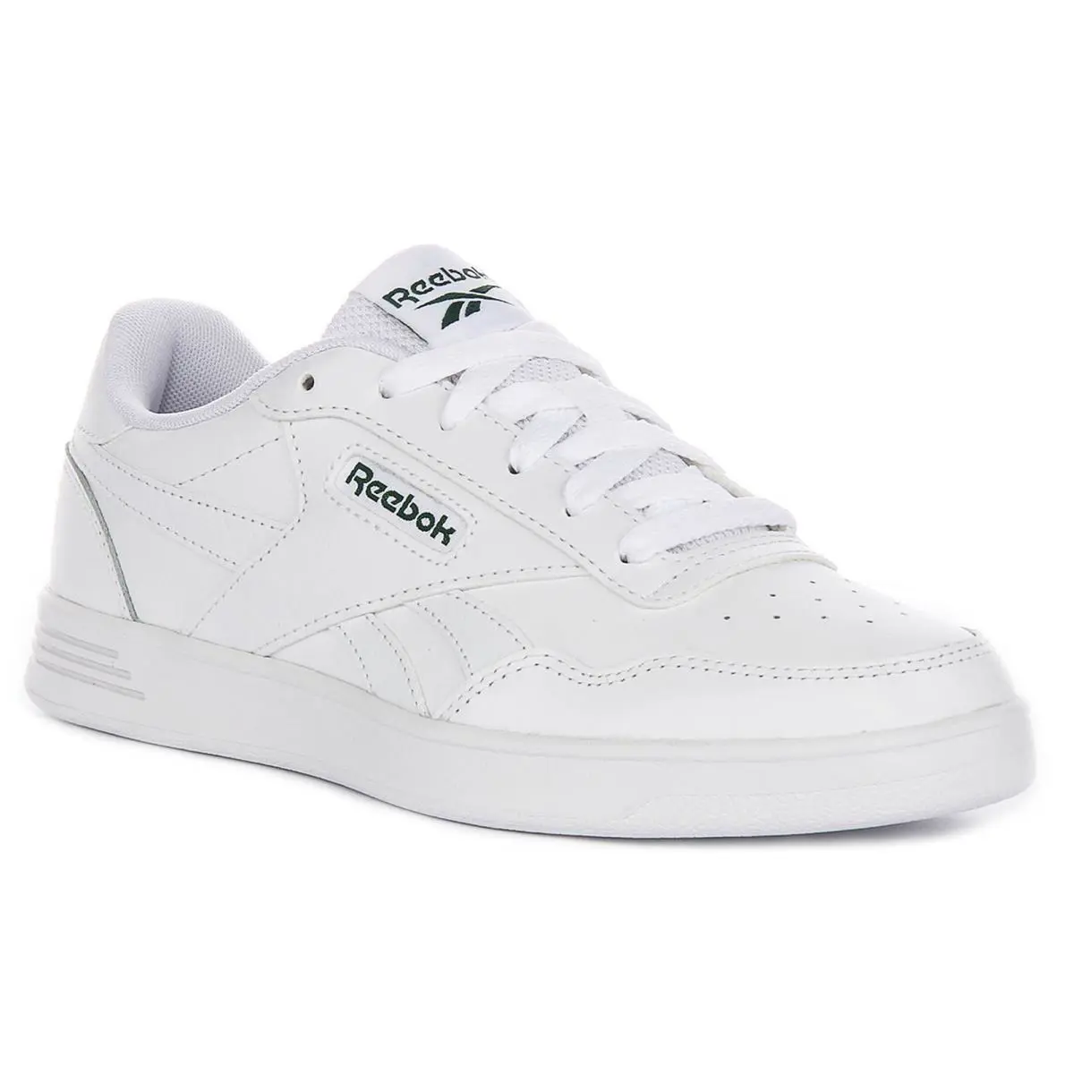 Reebok Court Low Cut Vintage Leather Womens Sneaker In White Green US 6 - 9