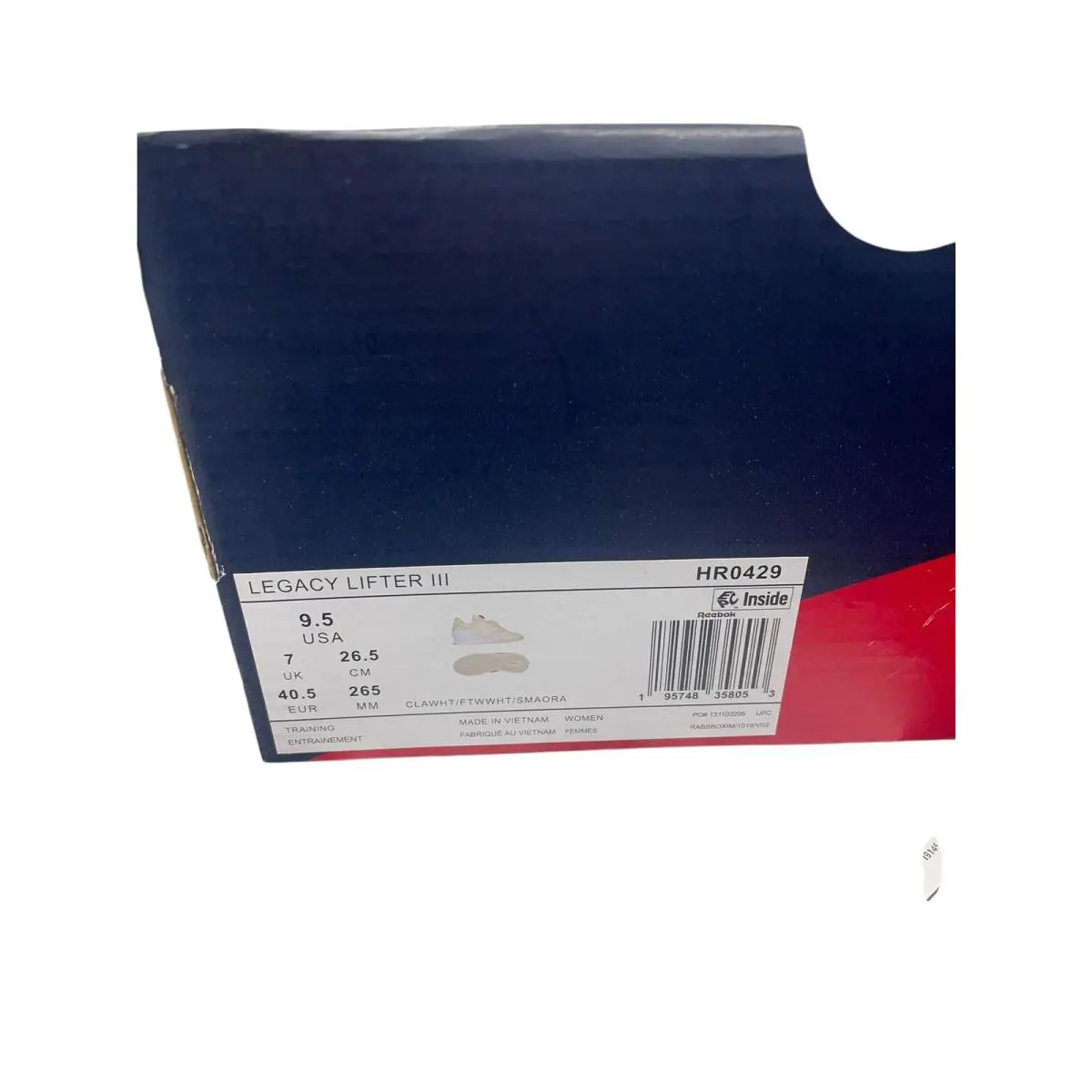 Reebok shoes - Legacy Lifter III - Legacy Lifter III - LSE31 - White/Smash Orange (UPC: 195748358053) 7