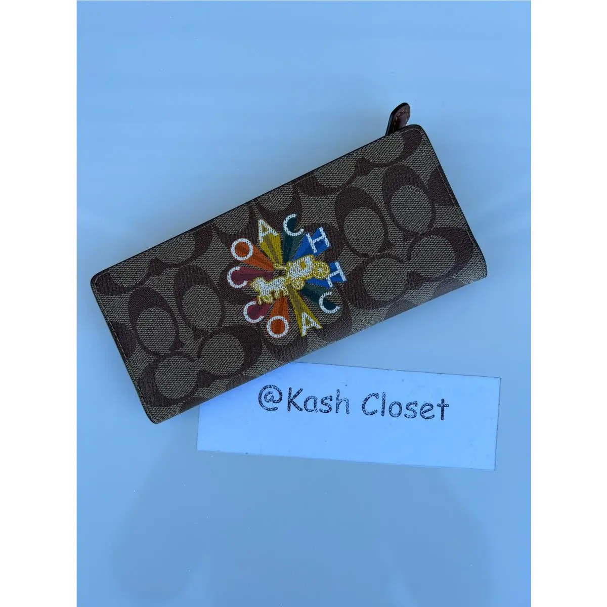 Coach Wallet Bifold Slim Credit Card Wallet with Print