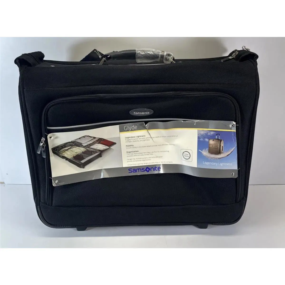 Samsonite Glyde Wheeled Garment Bag Black Rolling Luggage Carry On