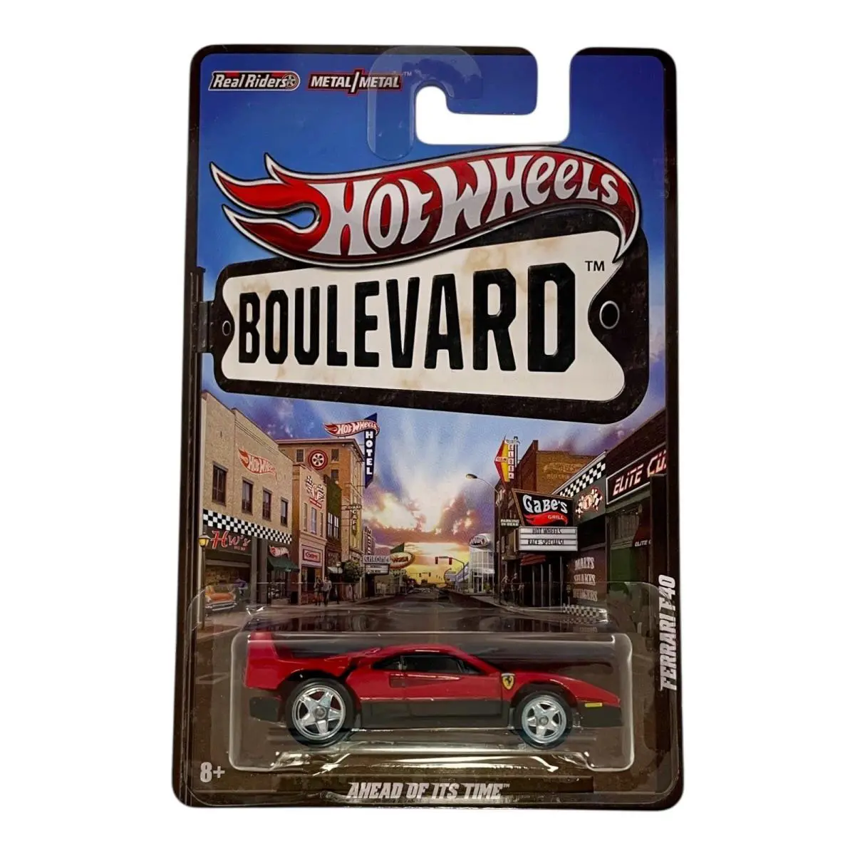 Hot Wheels 2012 Boulevard Ferrari F40 Ahead of Its Time-real Riders W/protector