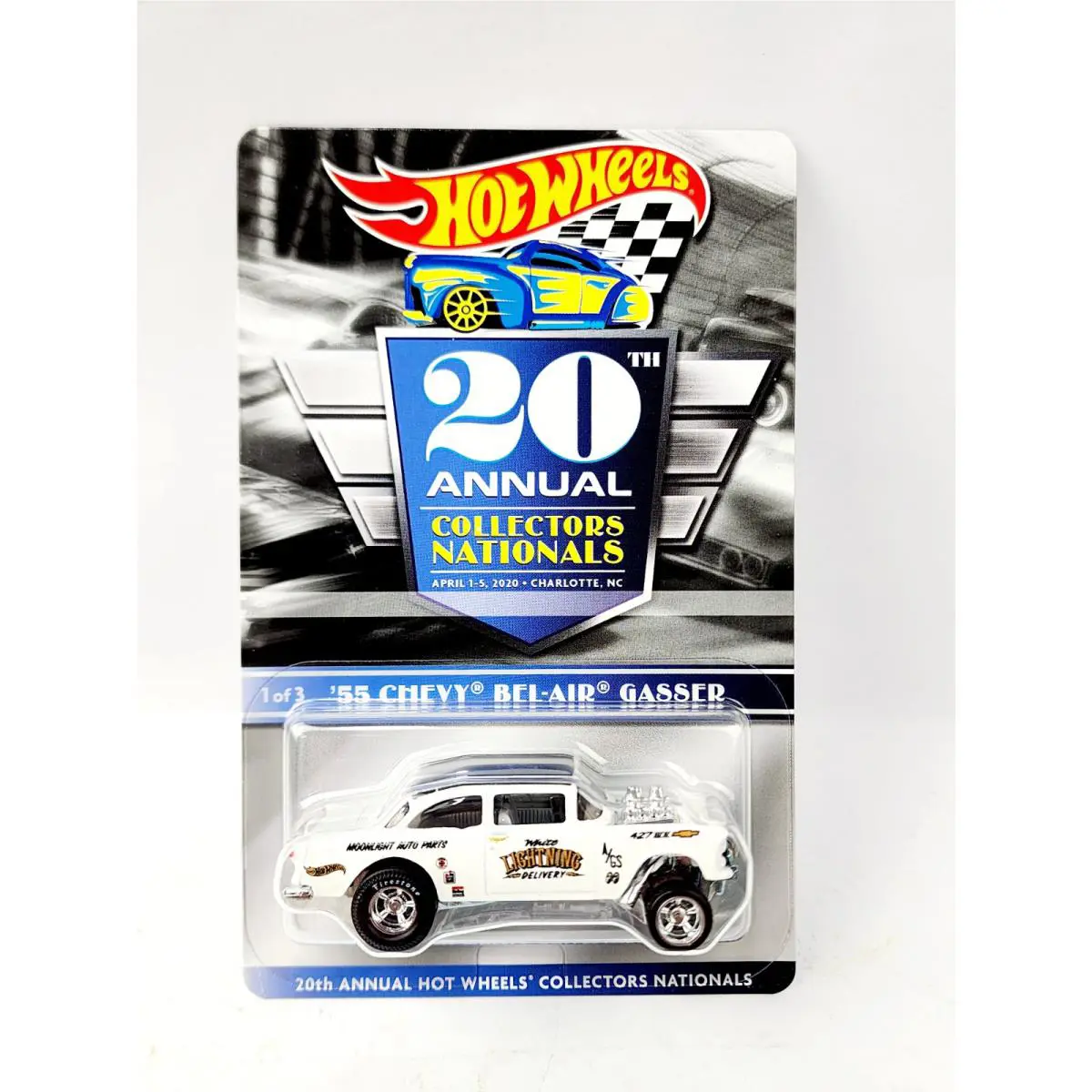 Hot Wheels 20TH Nationals `55 Chevy Bel Air Gasser 2833 Nice JJ307