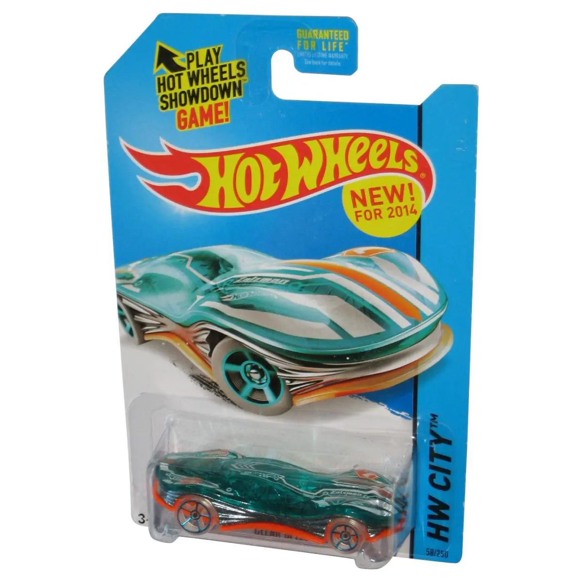 Hot Wheels HW City 2014 Green Orange Clear Speeder Car Toy 58/250