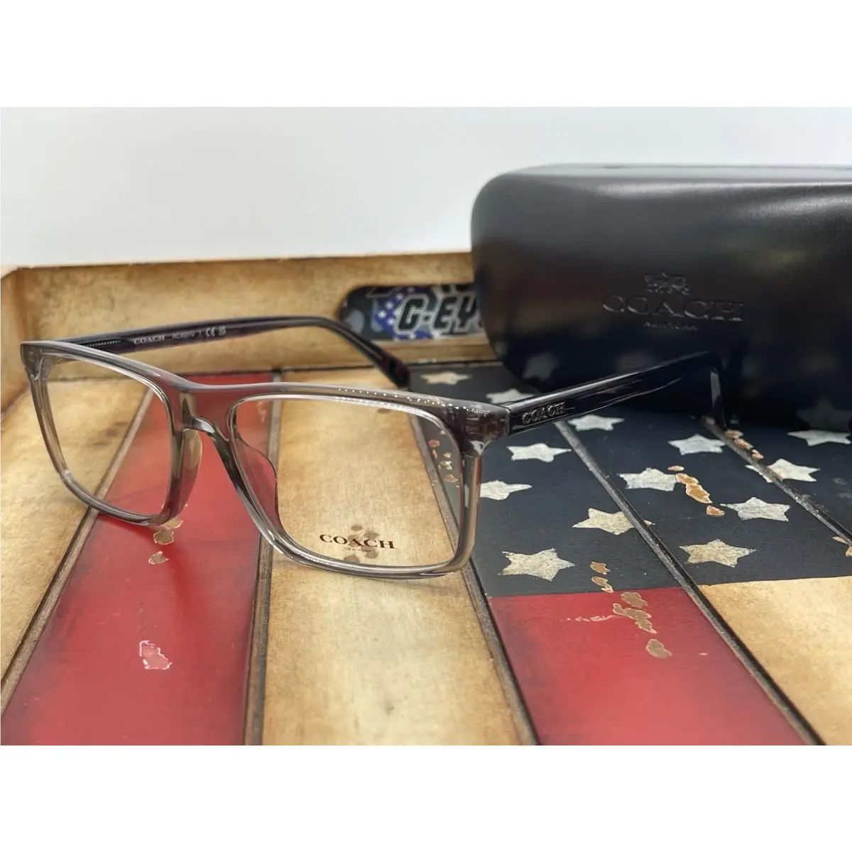 Coach HC6251 5849 Transparent Grey 55mm Eyeglasses Option To Add RX
