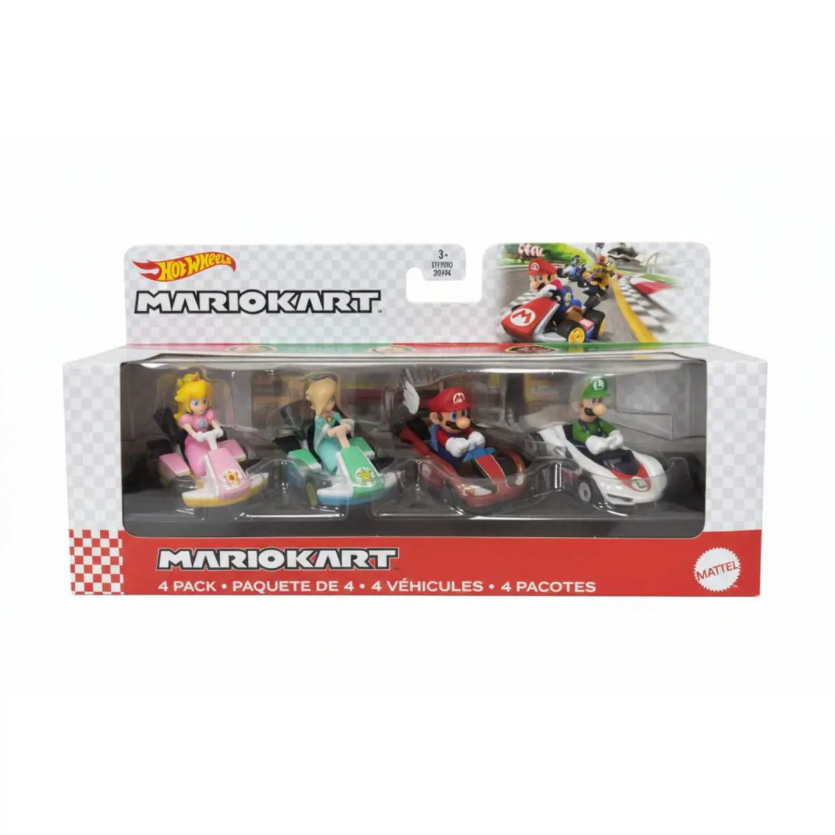 United Pacific Hot Wheels Mario Kart 4-Pack Vehicle Assortment GXX97