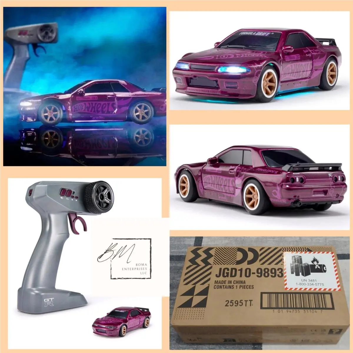 Rc/rlc 1:64 Radio Controlled Nissan Skyline R32 Pandem JGD10-9893 IN Hand