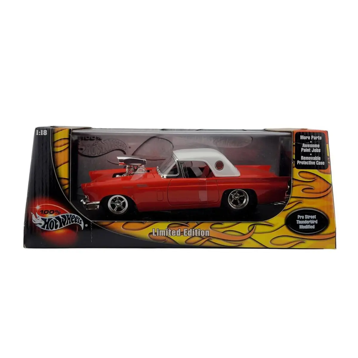 Hot Wheels Limited Edition Pro Street 1957 Thunderbird Modified Red 1:18