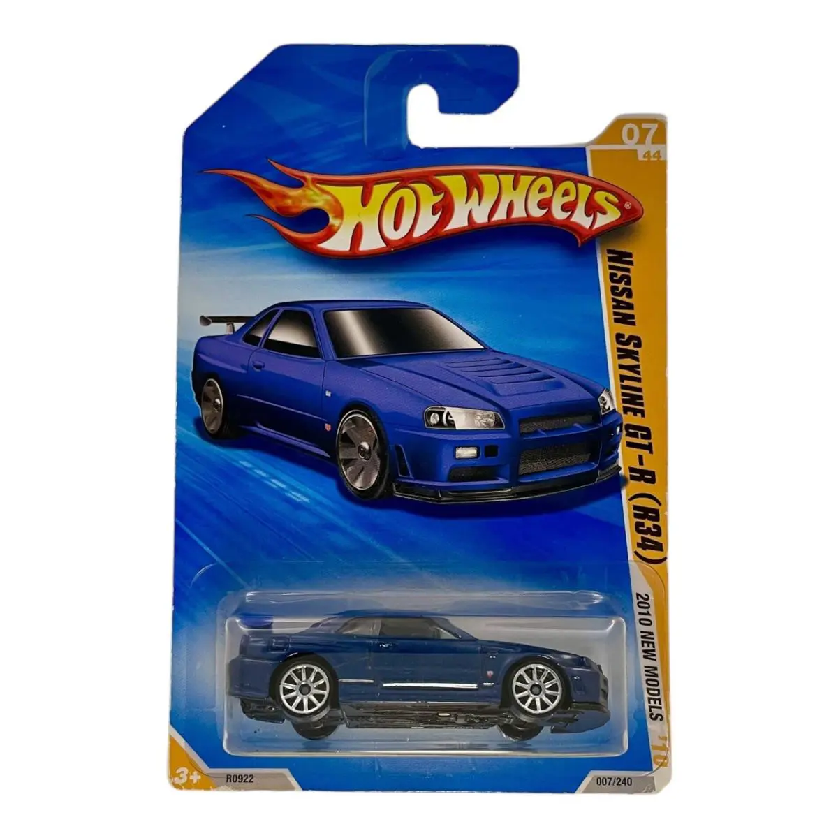 2010 Hot Wheels Models Nissan Skyline Gt-r R34 7/44 Blue W/protector