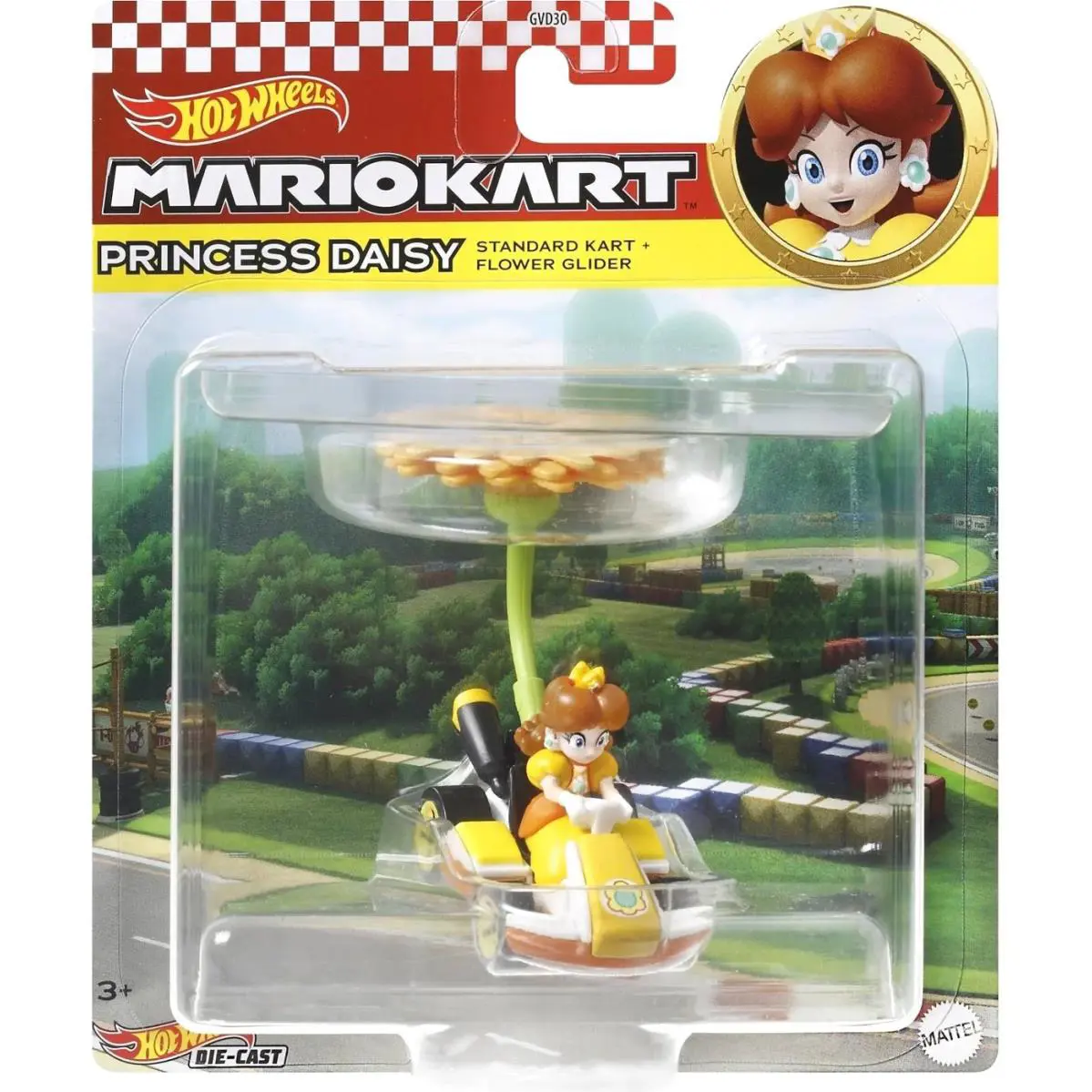 Mario Kart Glider Princess Daisy Diecast Car Standar Kart + Flower Glider