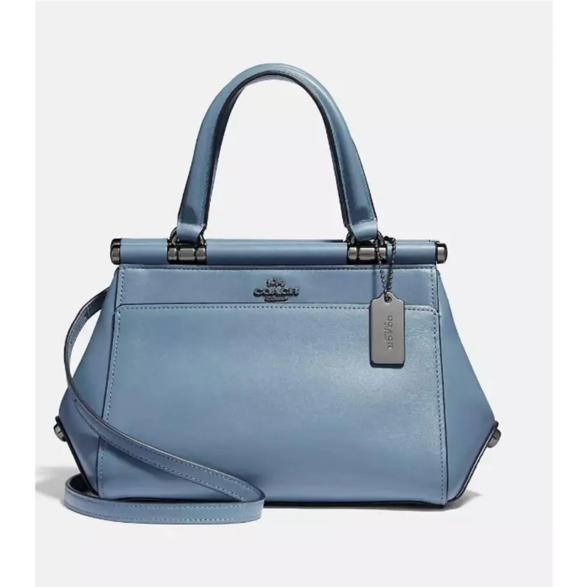 Coach 31916 Medium Grace Cornflower Blue Satchel/crossbody Bag W/zip Top Closure