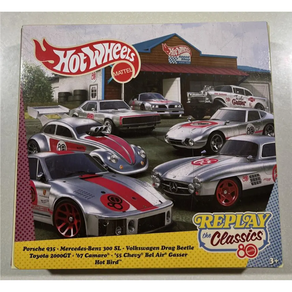 2025 Hot Wheels Replay Classics Mattel 80th Anniversary Zamac Box Set 7 Cars