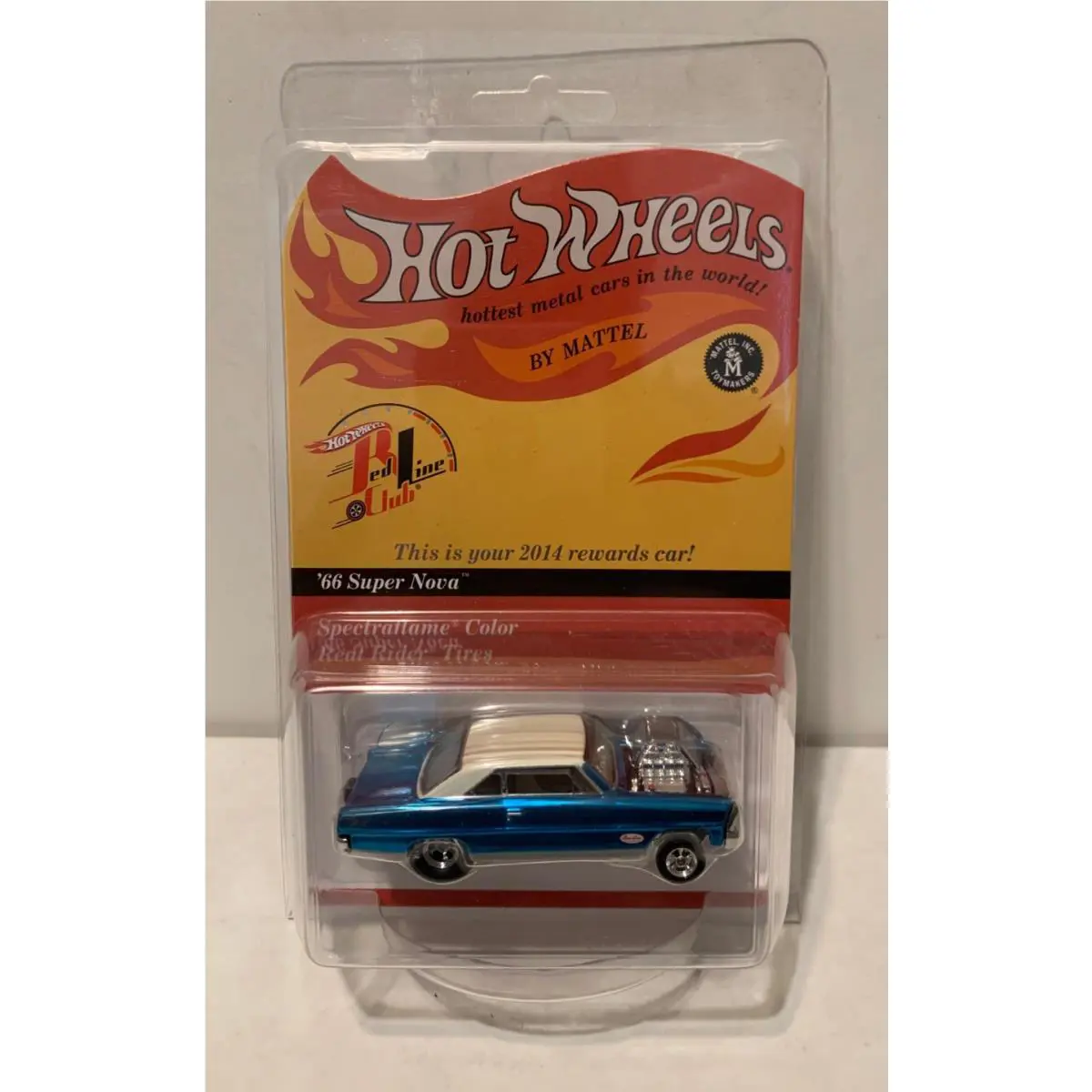 Hot Wheels Redline Club Rlc 2014 Rewards `66 Super Nova Blue Spectraflame Color