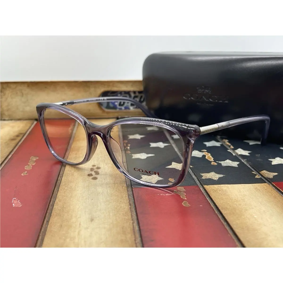 Coach HC6192U 5665 Transparent Purple 54mm Eyeglasses Option To Add RX
