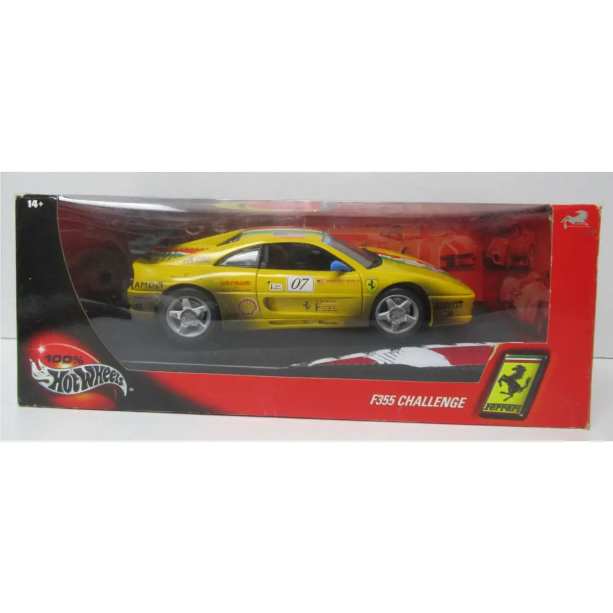 2001 Hot Wheels `race Dirty` Ferrari F355 Challenge 1:18 Scale