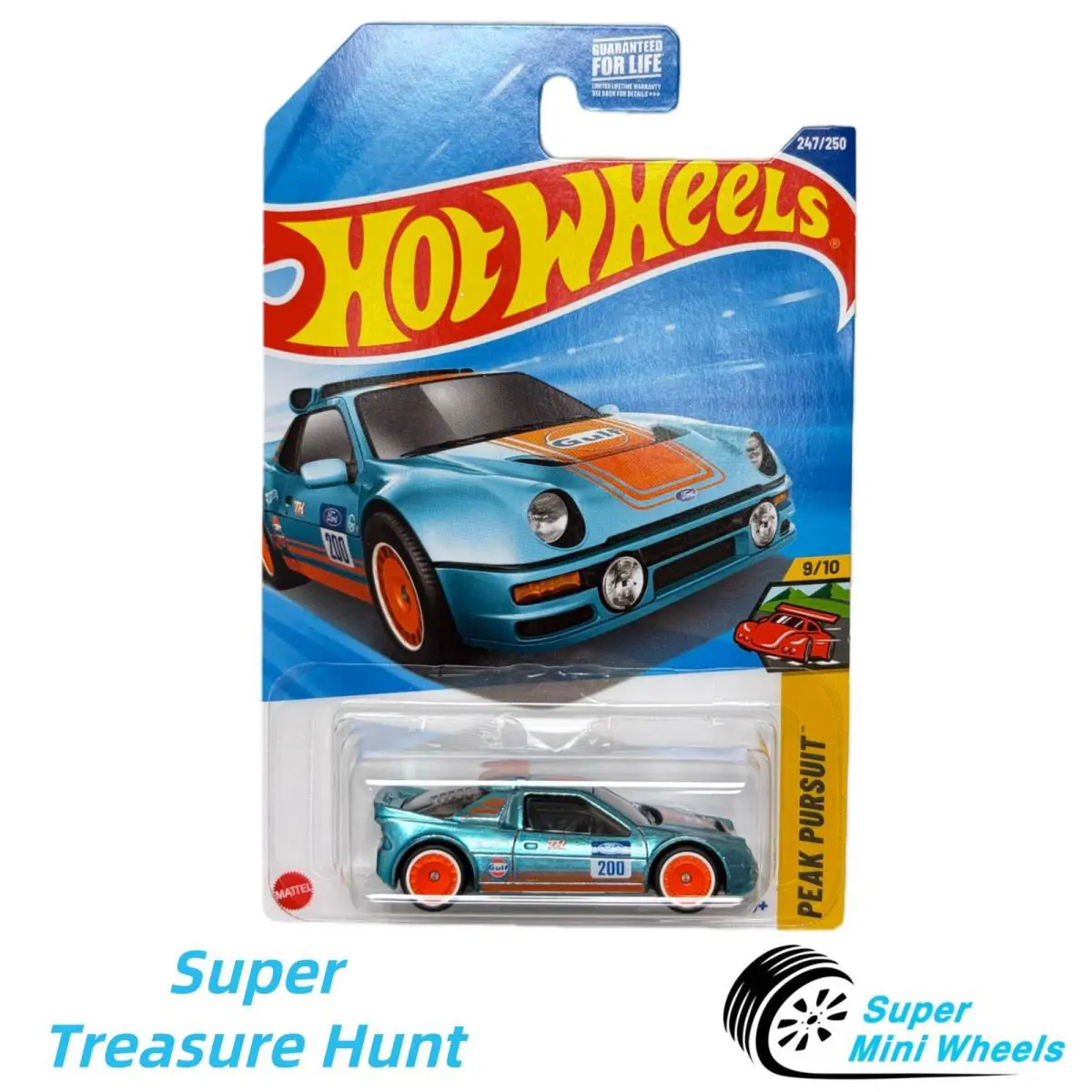 Super Treasure Hunt Hot Wheels 2025 247 Ford RS200 Gulf