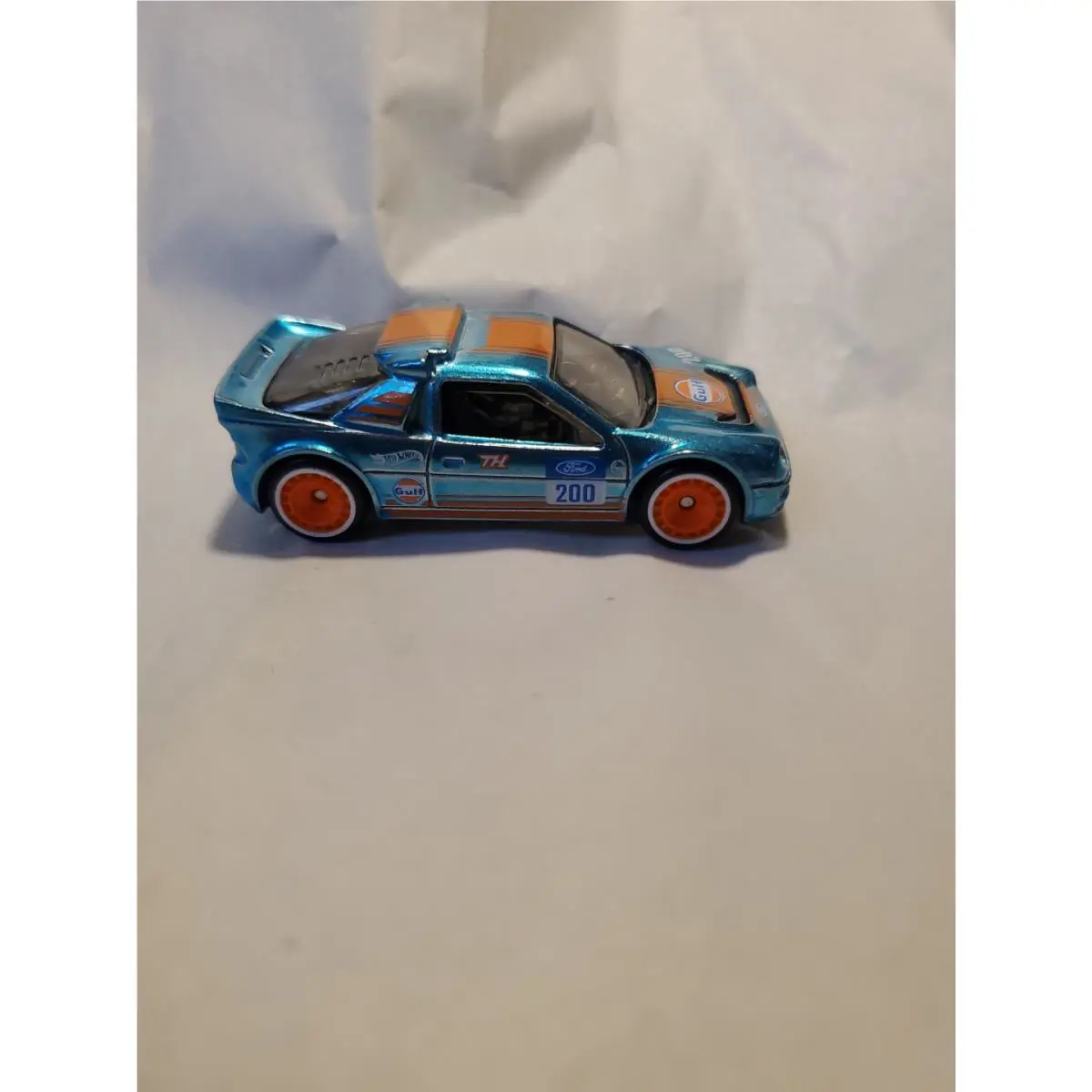 Hot Wheels 2025 Sth Super Treasure Hunt Ford RS200 Gulf Spun Correct Wheel T2