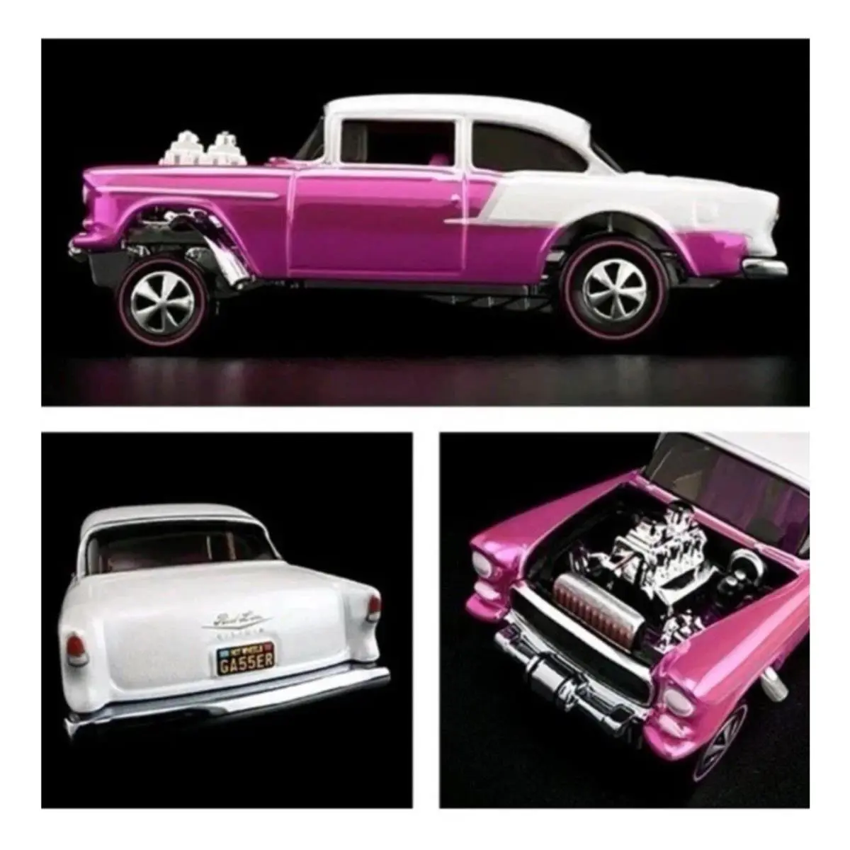 2025 Hot Wheels Rlc `55 Chevy Bel Air Gasser Pink Party Car 1/64 Diecast