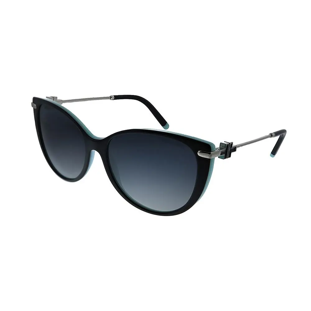Tiffany Co. TF 4178 8055T3 Black Tiffany Blue Plastic Sunglasses Grey Lens