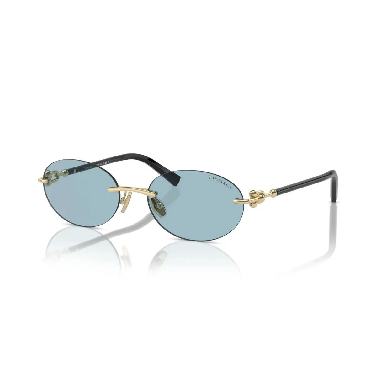 Tiffany TF 3104D Pale Gold/blue 602180 Sunglasses