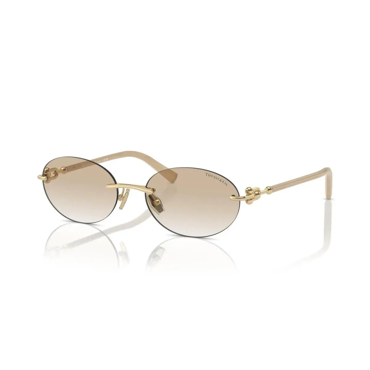 Tiffany TF 3104D Pale Gold/brown Shaded 617811 Sunglasses